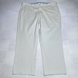 Peter Millar Crown Soft Pants 40x26 Cotton Silk Blend Light Gray Casual Straight